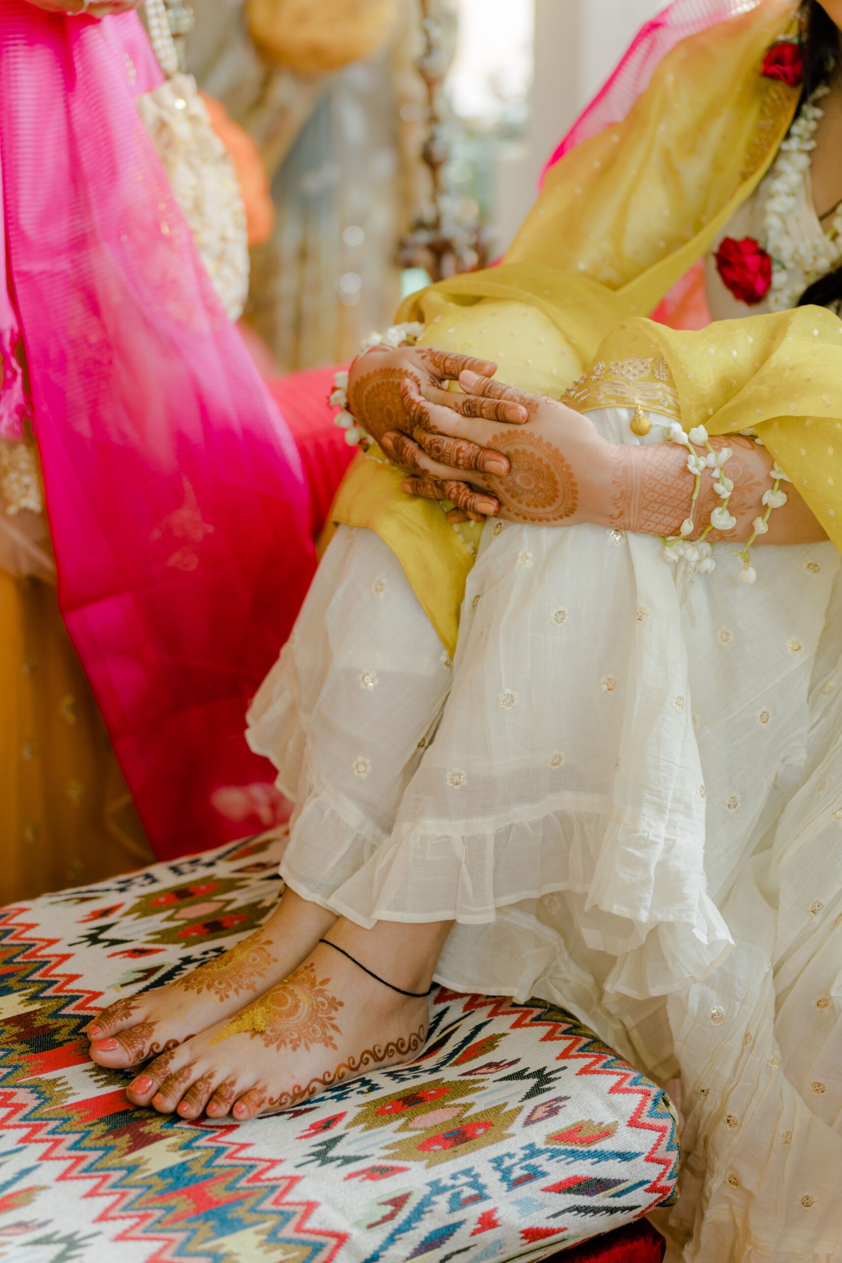 Beautiful indian girl is getting ready for her wedding